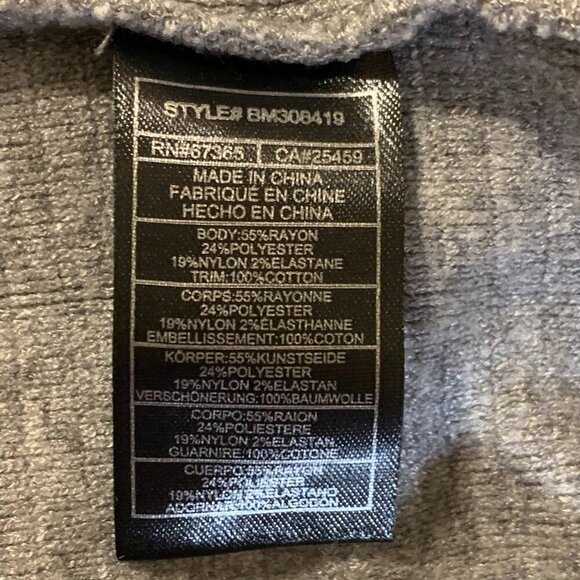 Steve Madden Women's Chevron Ribbed Rayon Crew Neck Long Sleeve Dress Size M NWT - Picture 11 of 15